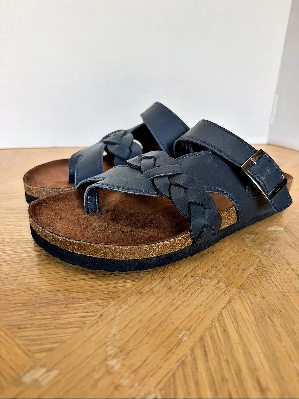 Cliffs by White Mountain Freedom Braided Sandals Navy blue & Brown US 5.5 M